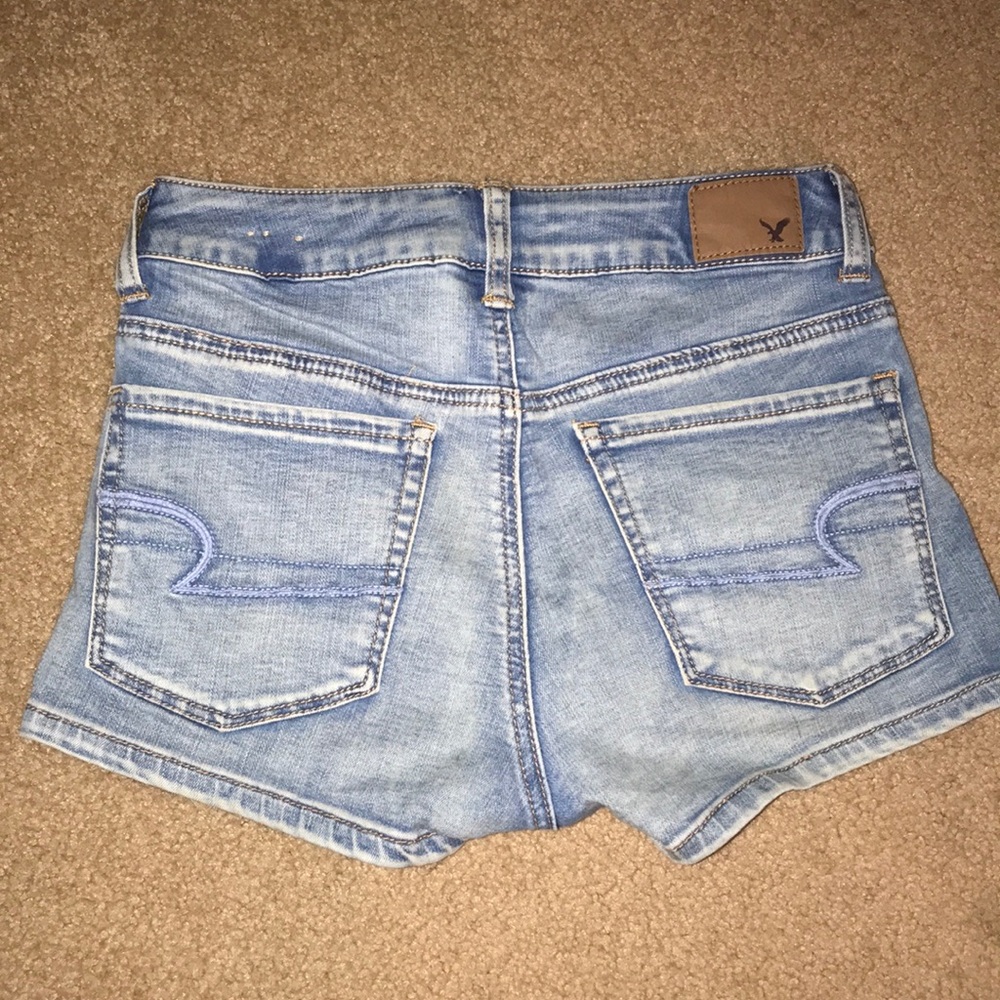 Light wash shorts